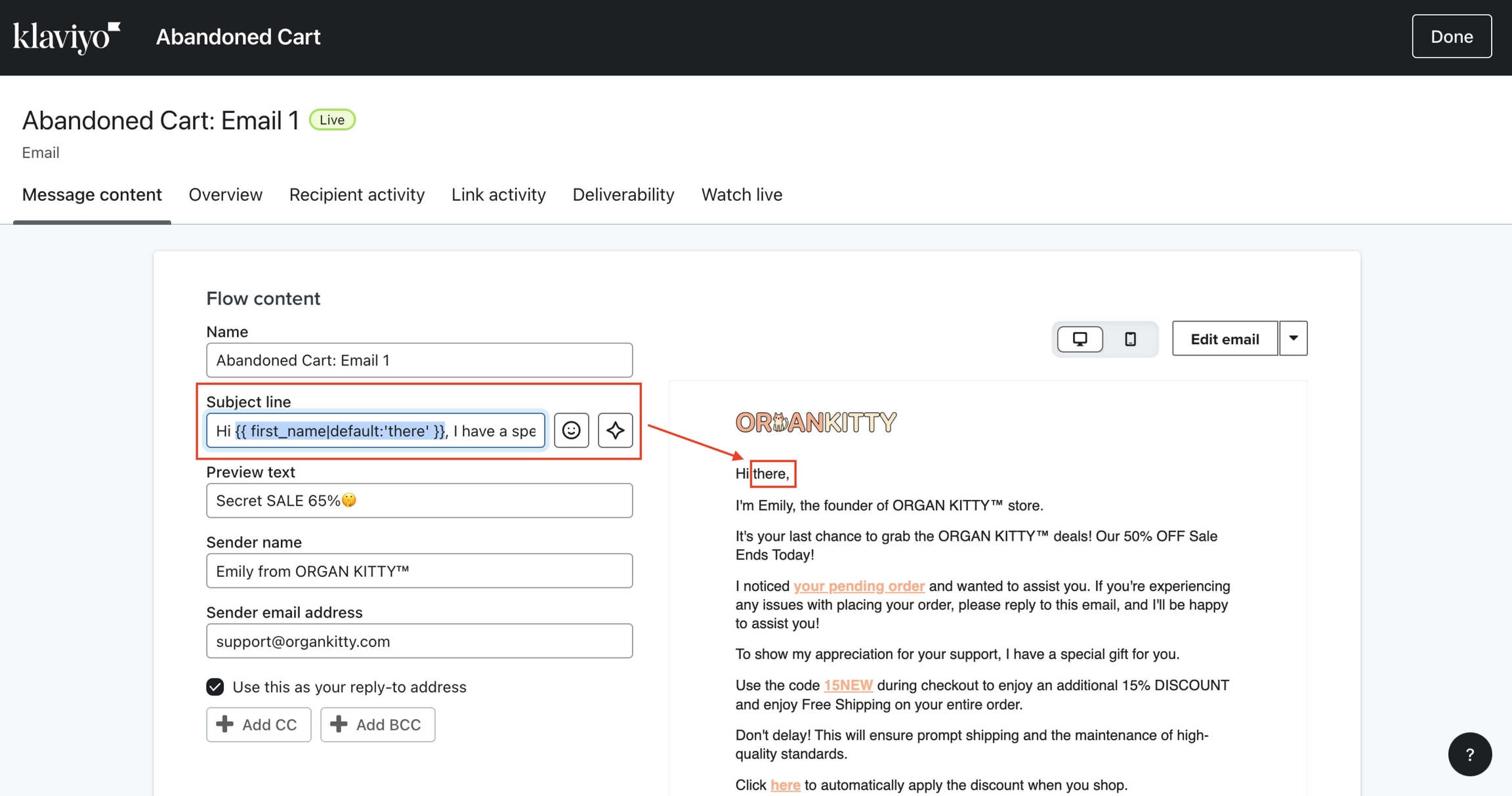 VecomLab Shopify App Klaviyo