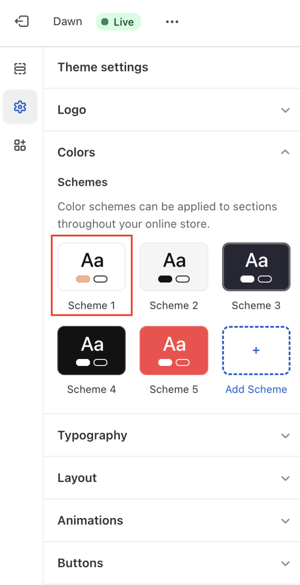 VecomLab Shopify Colors